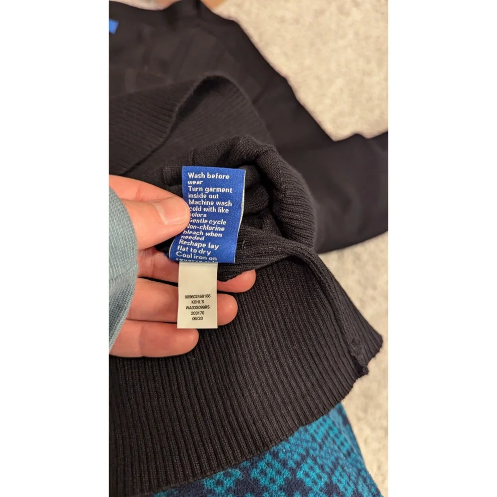 Apt 9 Black Small Sweater NWT 3/4 Sleeve Classic - Picture 7 of 7